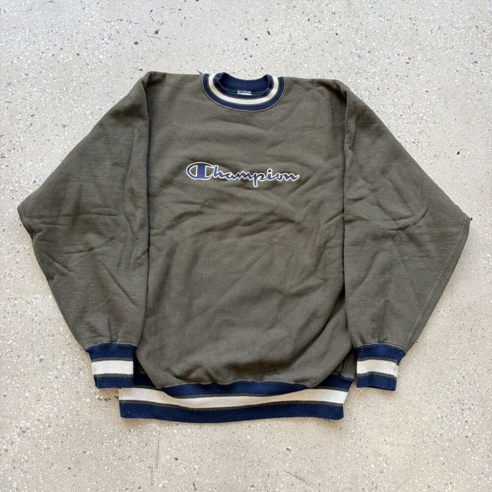 Vintage 90s Champion Dark Green Reverse Weave Sweatshirt